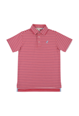 The Beaufort Bonnet Company Prim and Proper Polo SS, Red and Blue Sumner County Stripe