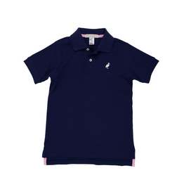 The Beaufort Bonnet Company Prim and Proper SS Polo - Nantucket Navy