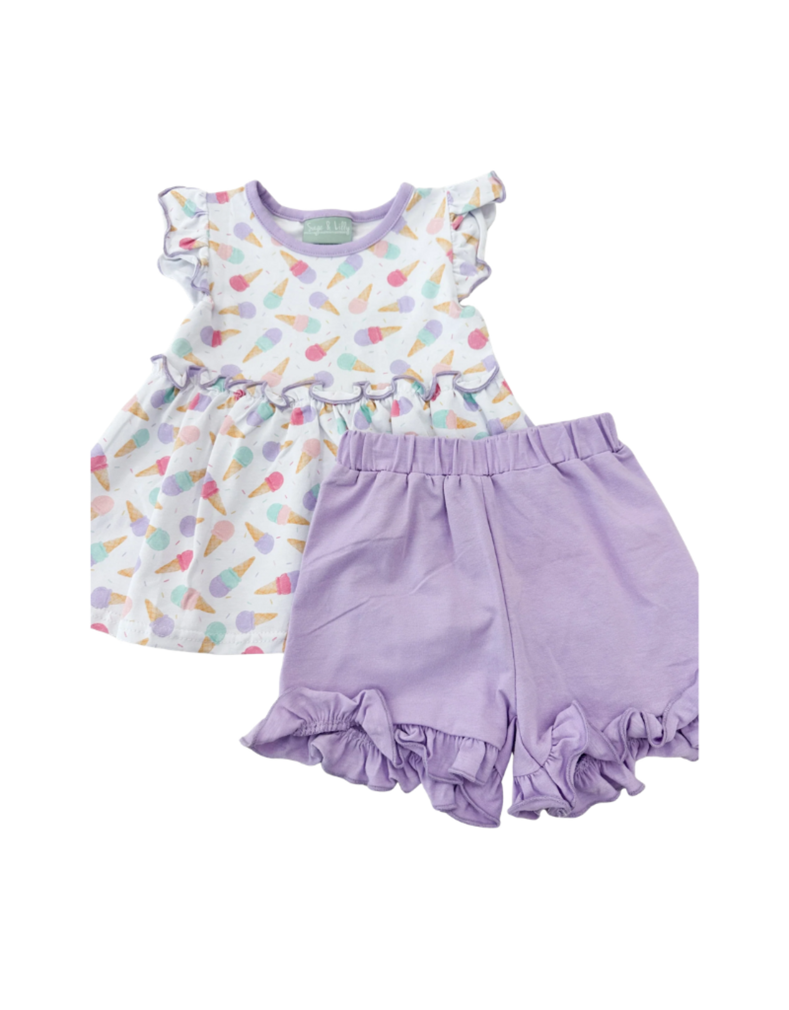Sage and Lilly Abi Ice Cream Short Set