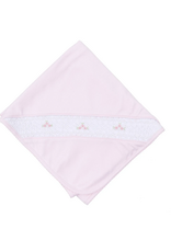 Magnolia Baby Willow and Walker's Smocked Receiving Blanket, Pink