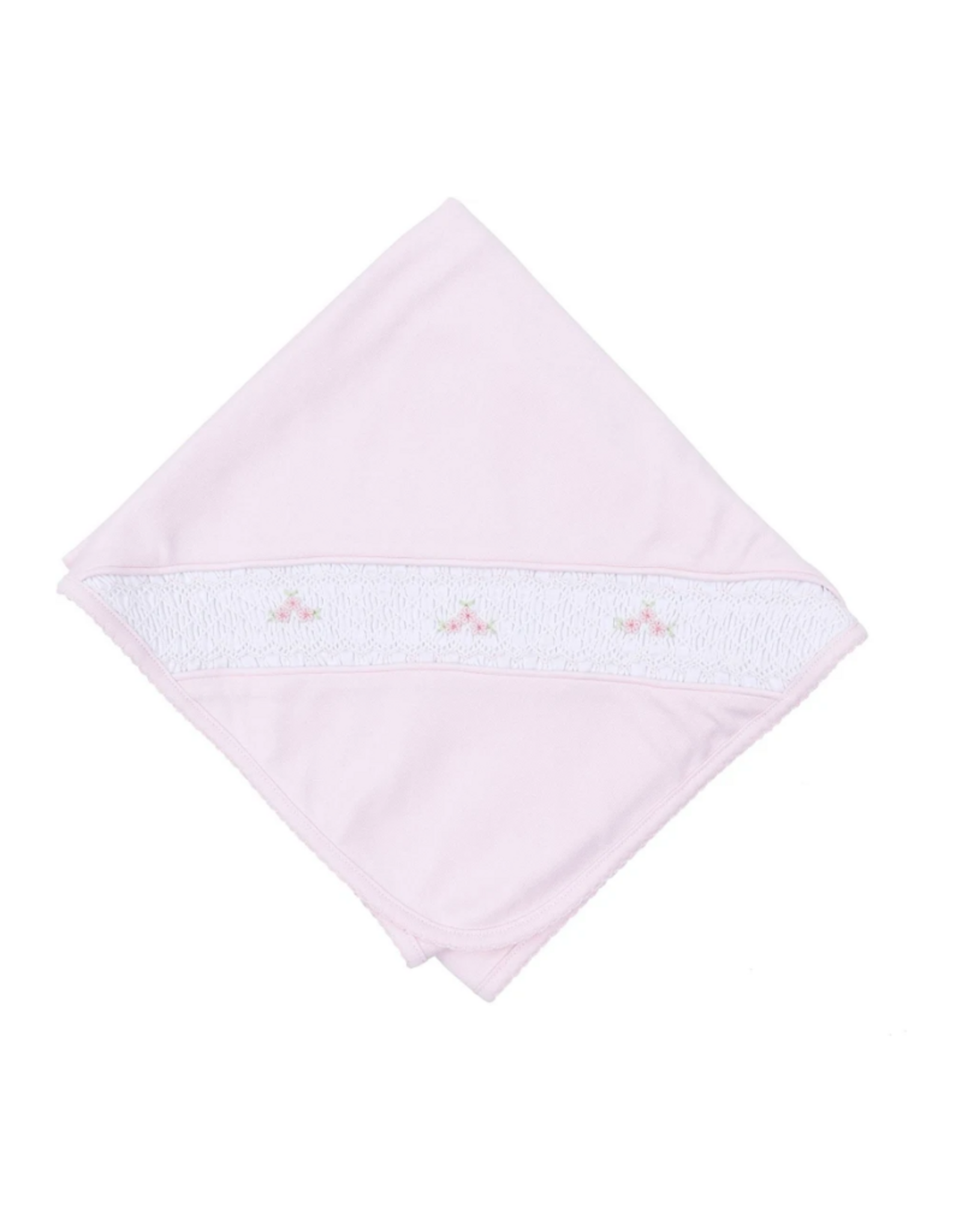 Magnolia Baby Willow and Walker's Smocked Receiving Blanket, Pink