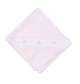 Magnolia Baby Willow and Walker's Smocked Receiving Blanket, Pink