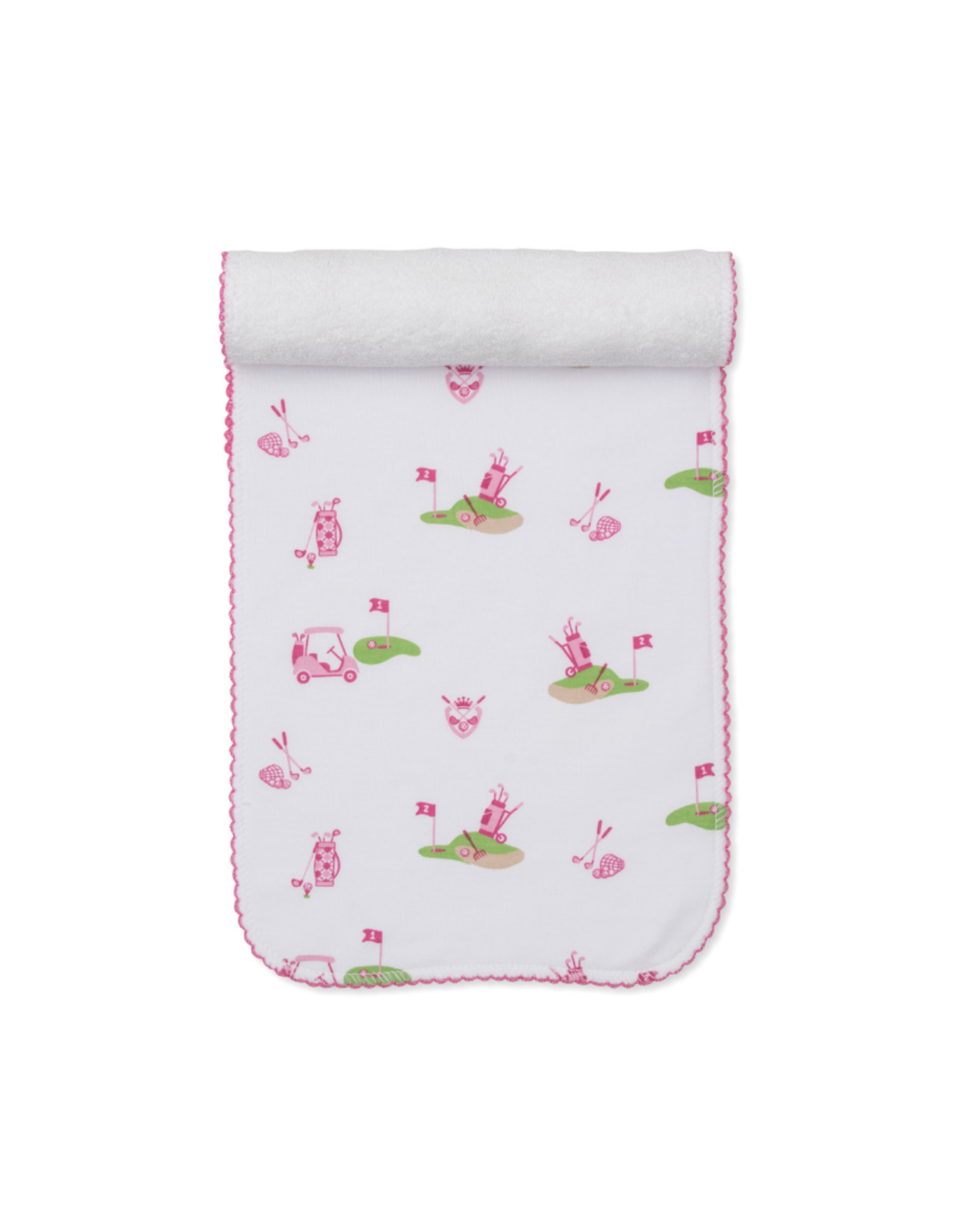 Kissy Kissy Golf Championship Burp Cloth Pink