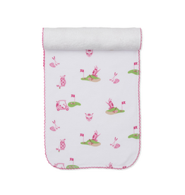 Kissy Kissy Golf Championship Burp Cloth Pink
