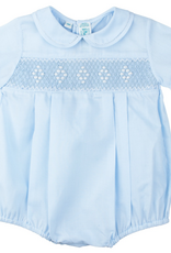 Feltman Brothers Smocked Embroidered Diamond Creeper Blue