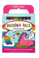 OOLY Carry Along Crayons & Coloring Book Kit, Unicorn Pals