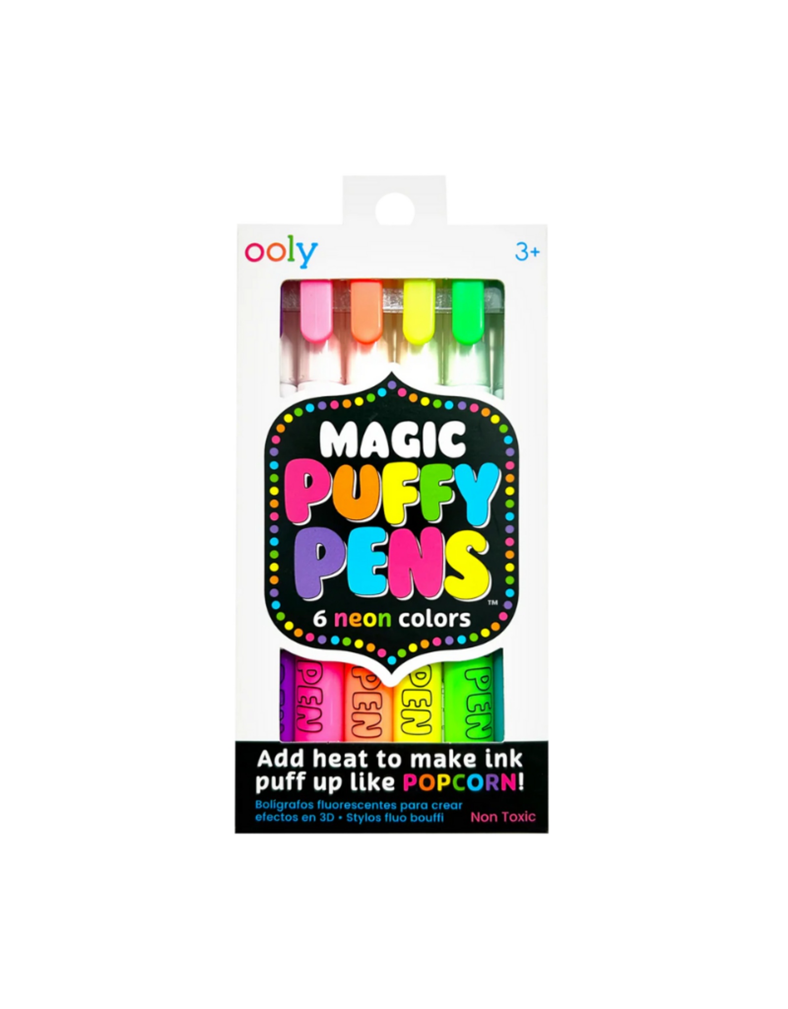 OOLY Magic Puffy Pens: Neon (Set of 6)