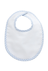 3 Marthas Big Check Basic Bib, Blue
