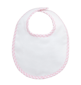 3 Marthas Big Check Basic Bib, Pink