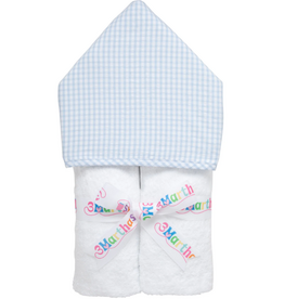3 Marthas Big Check Everykid Towel, Blue