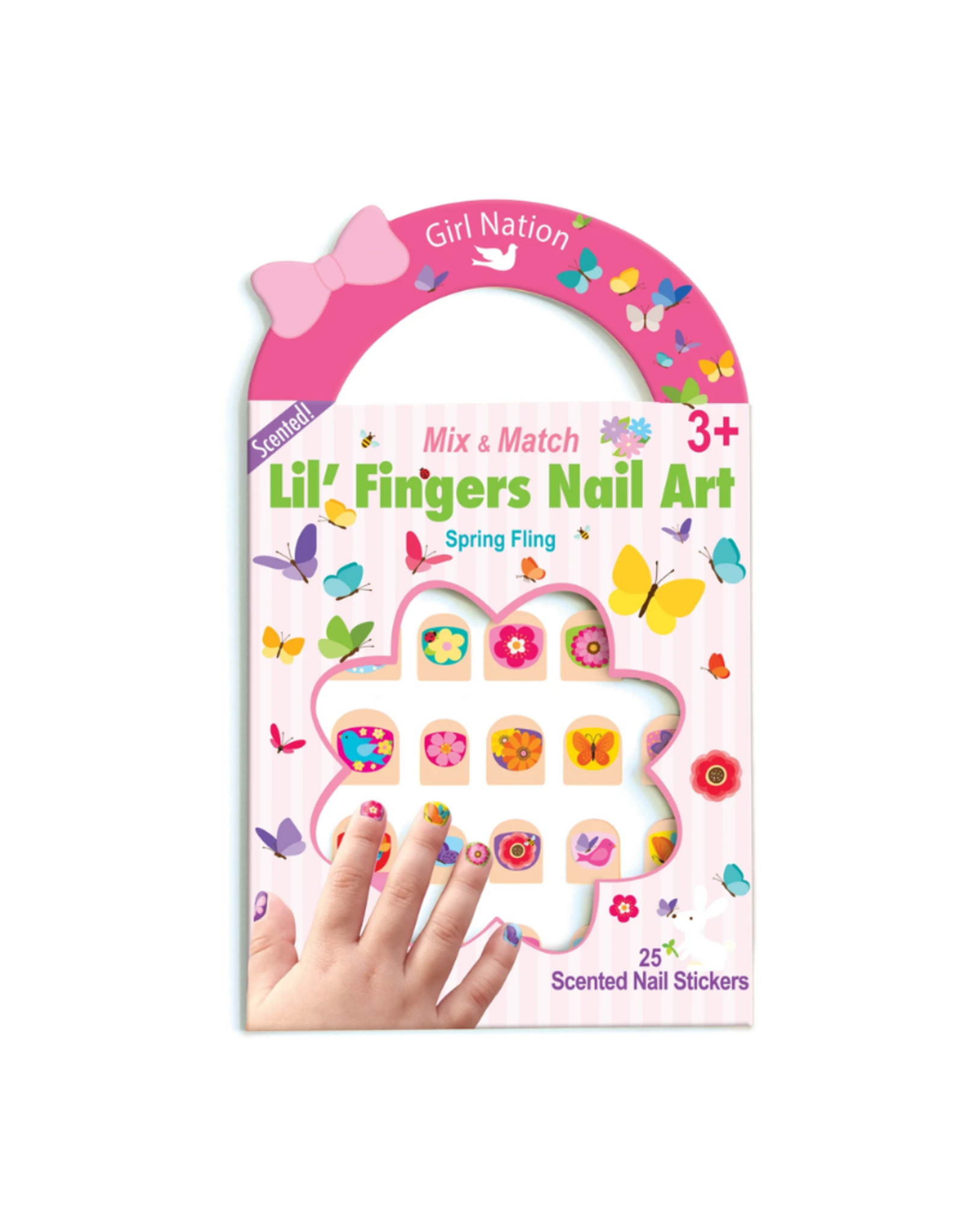 The Piggy Story Inc. Lil' Fingers Nail Art Stickers, Spring Fling