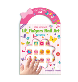 The Piggy Story Inc. Lil' Fingers Nail Art Stickers, Spring Fling