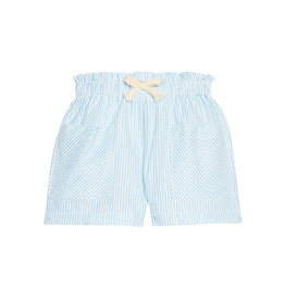 Bisby Patch Pocket Shorts, Aqua Sparkle Seersucker