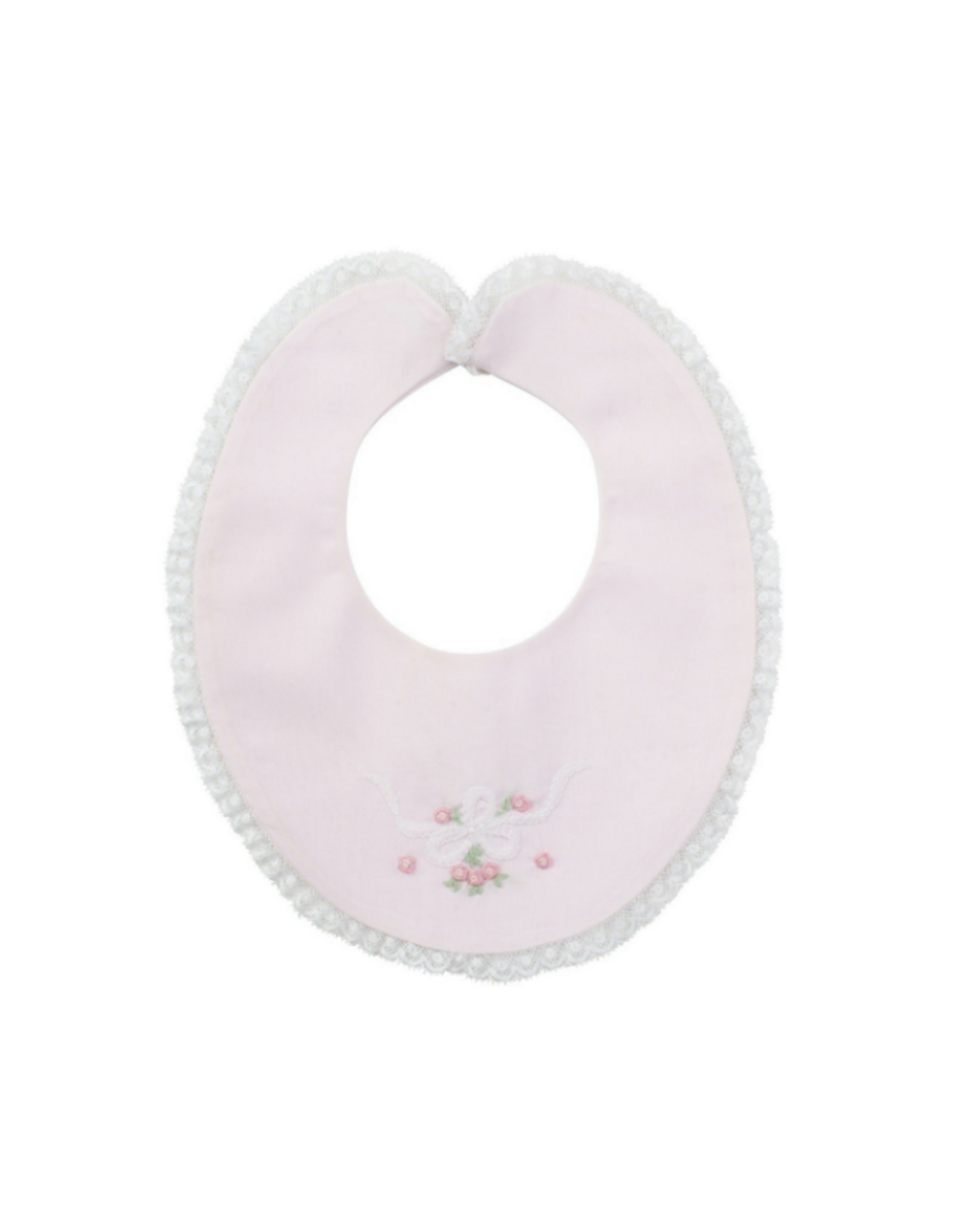 Feltman Brothers Vintage Bow Collection Lace Trim Pink Bib
