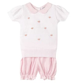 Feltman Brothers Girls Pink Daisy Sweater Set
