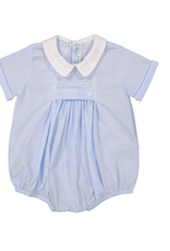 Feltman Brothers Chevron Smocked Creeper, Blue