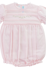 Feltman Brothers Floral Bullions And Lace Romper Pink