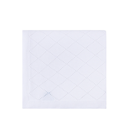 Feltman Brothers White Diamond Pointelle Blanket