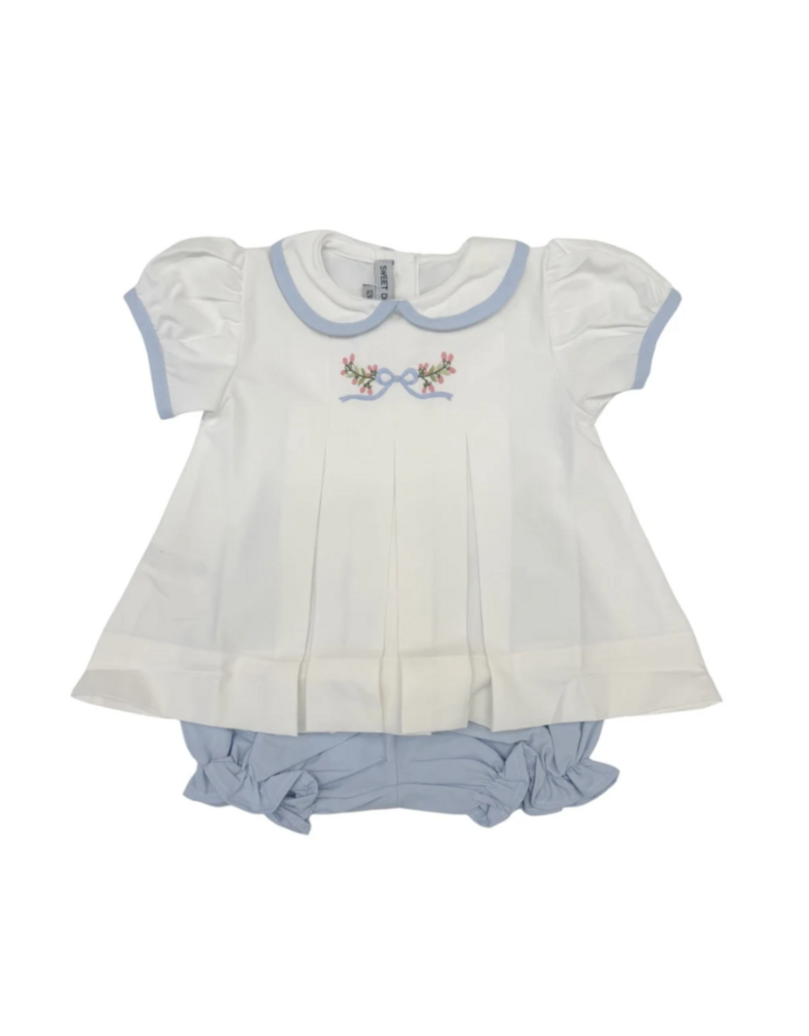 Sweet Dreams Blue Bows and Buds Bloomer Set