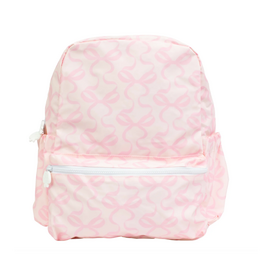 Apple of My Isla The Backpack Large, Pink Bows On Pink