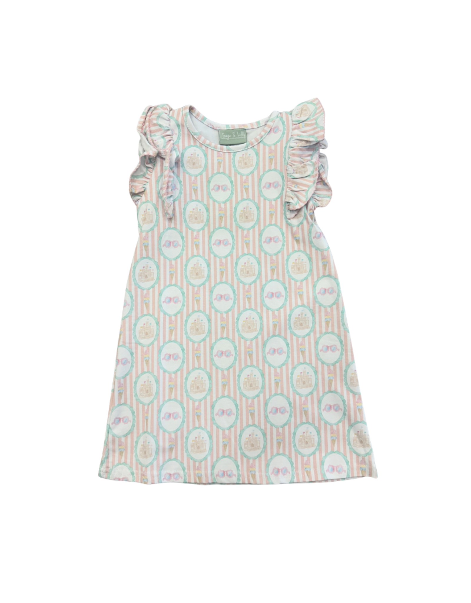 Sage and Lilly Sandcastle Flutter Dress