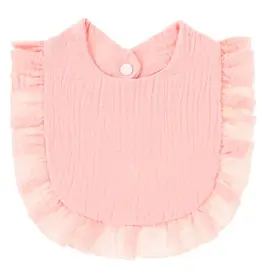Ruffle Toddler Bib, Pink