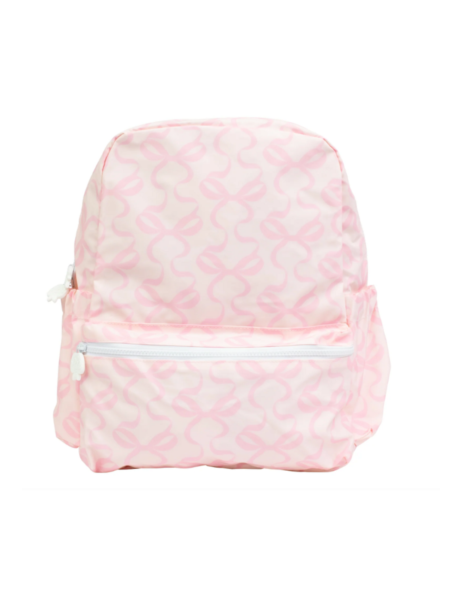 Apple of My Isla The Backpack Small, Pink Bows On Pink