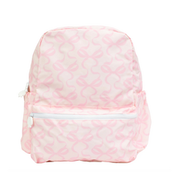Apple of My Isla The Backpack Small, Pink Bows On Pink