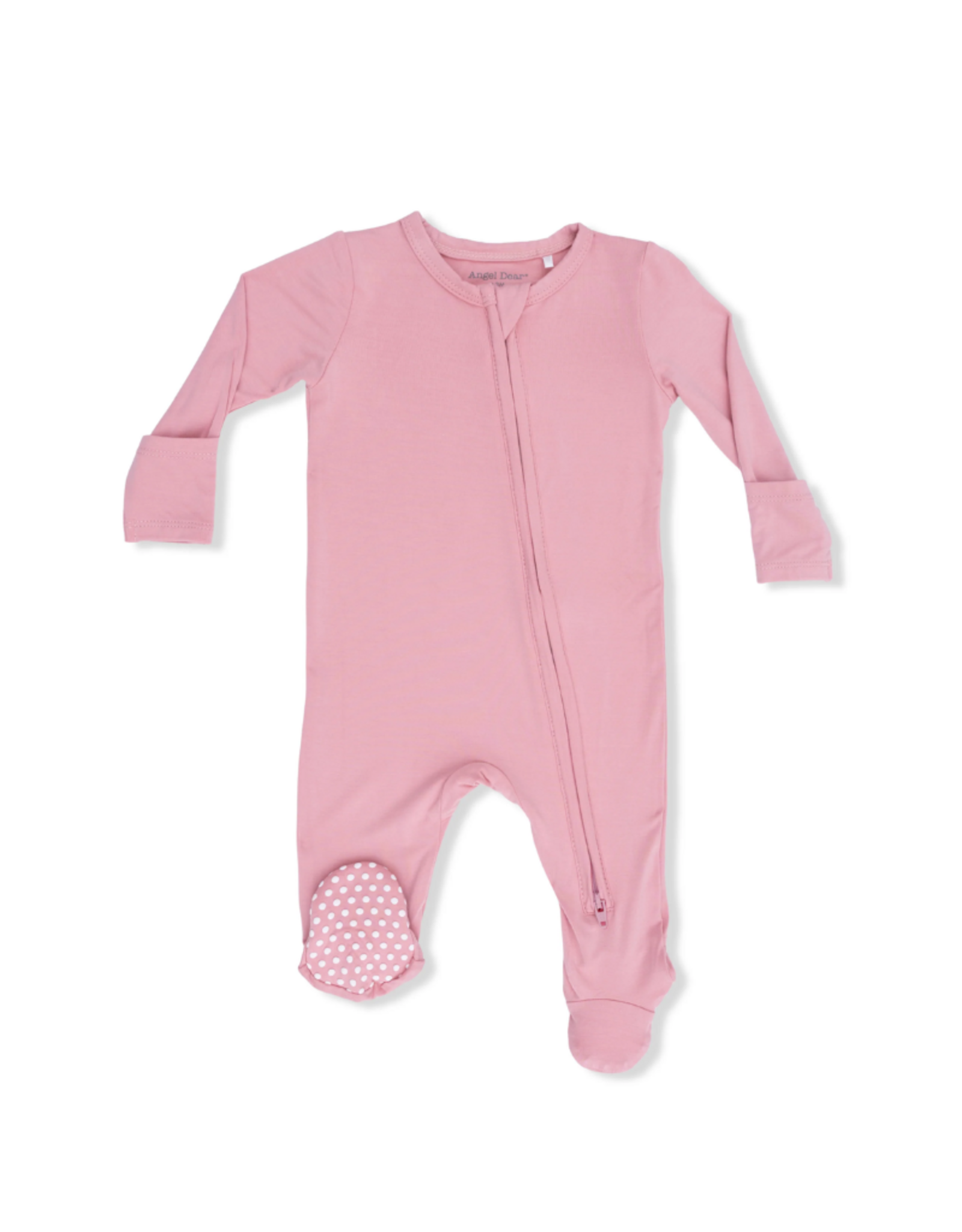 Angel Dear Solid Rose Elegance 2 Way Zipper Footie