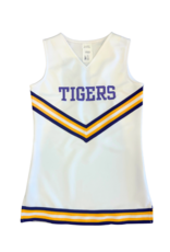 Let's Cheer White Cheer V-Neck Uniform Dress - Tigers