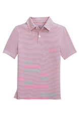 Southern Tide Driver Micro Stripe Perf Polo, Channel Marker Red