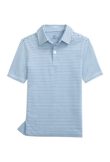 Southern Tide Driver Micro Stripe Perf Polo, Ocean Channel