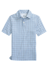 Southern Tide Driver Plaid Perf Polo, Ocean Channel