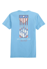 Southern Tide Patriotic Bats Tee, Ocean Channel
