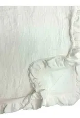 Ruffle Blanket, White