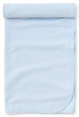 Kissy Kissy New Kissy Dots Print Blanket, White/Lt Blue