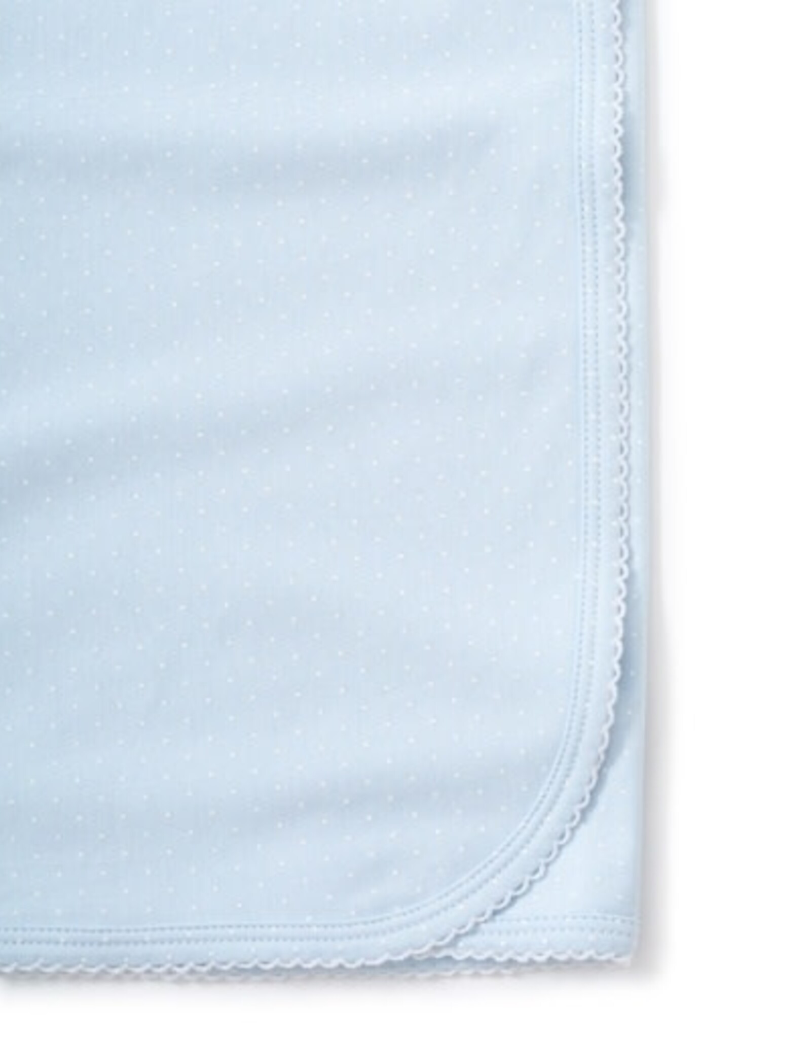 Kissy Kissy New Kissy Dots Print Blanket, White/Lt Blue