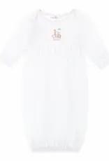Magnolia Baby Noah's Ark Gathered Gown, Pink