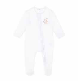 Magnolia Baby Noah's Ark Zip Footie, Pink
