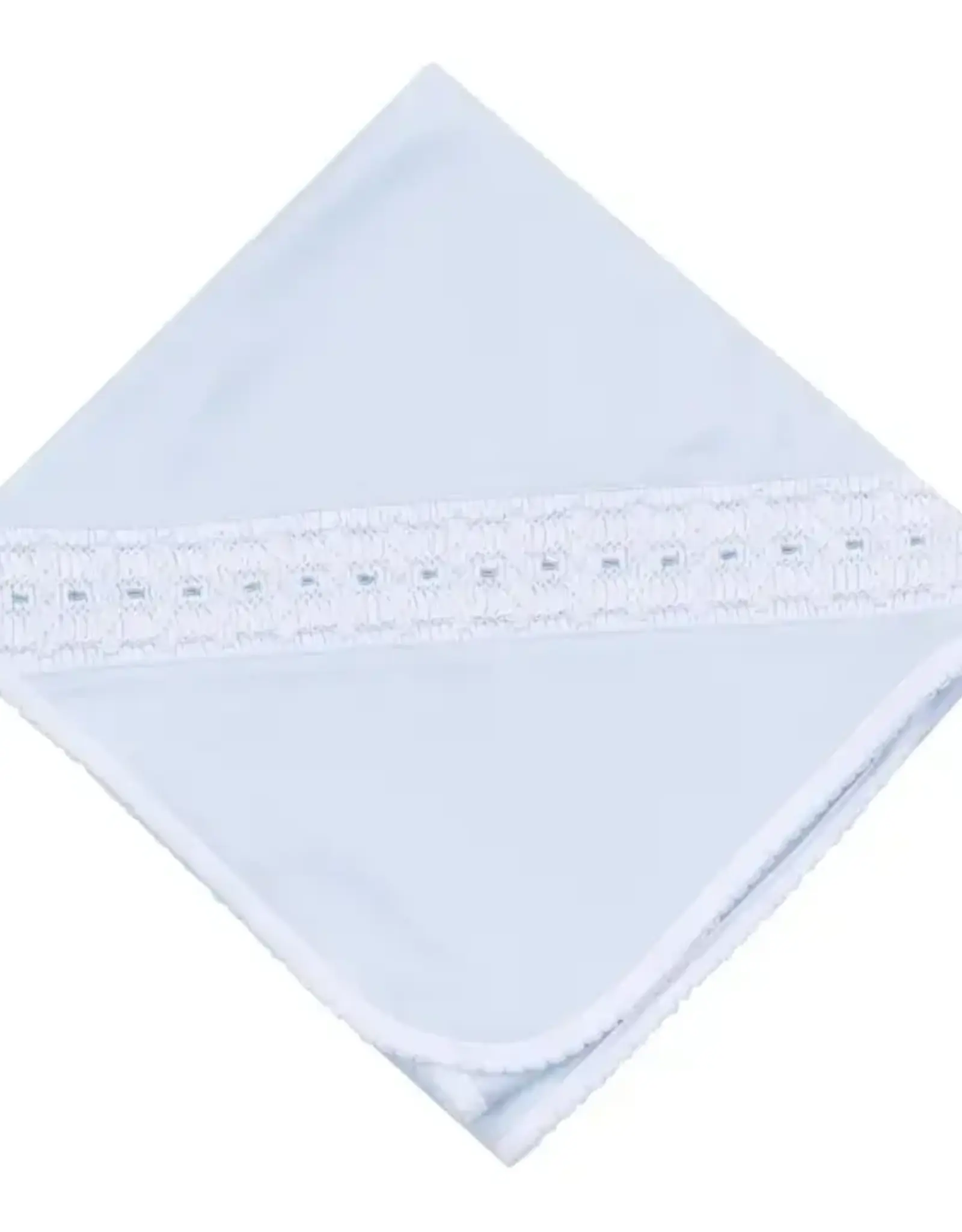 Magnolia Baby Landry Smocked Receiving Blanket, Light Blue