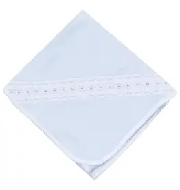 Magnolia Baby Landry Smocked Receiving Blanket, Light Blue
