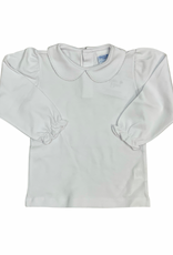 The Bailey Boys Long Sleeve White Knit Girls Peter Pan Shirt