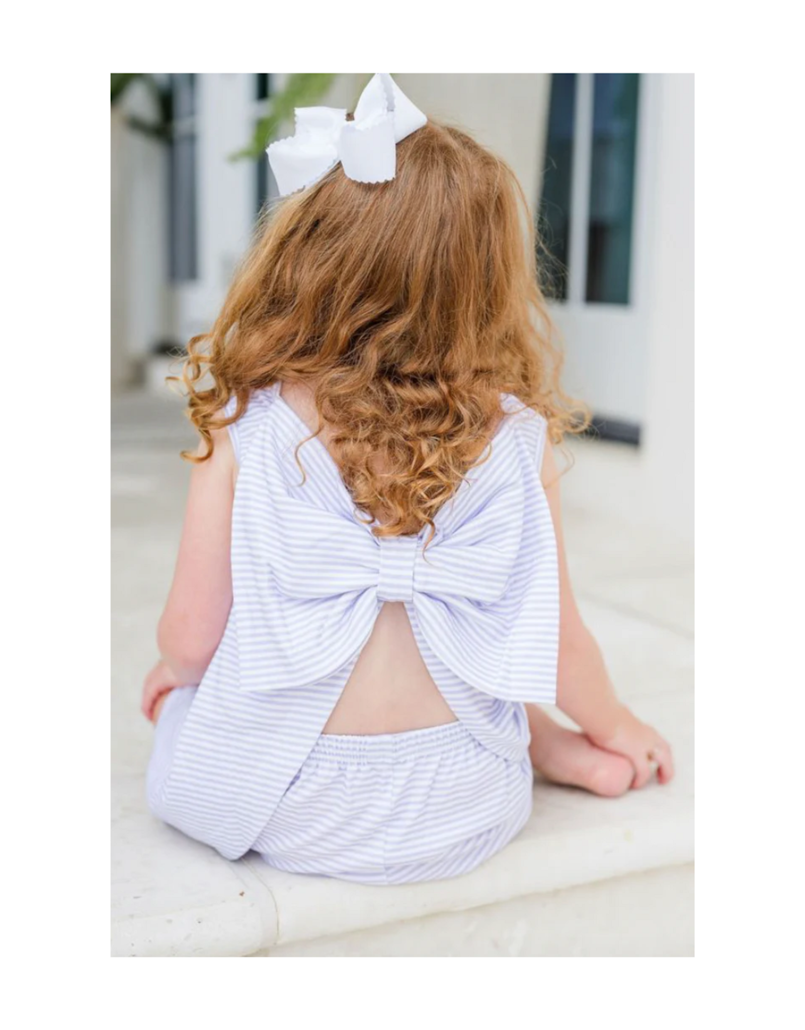 James and Lottie Lottie Bloomer Set, Lavender Stripe