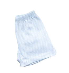 James and Lottie Conrad Shorts, Blue Stripe Knit