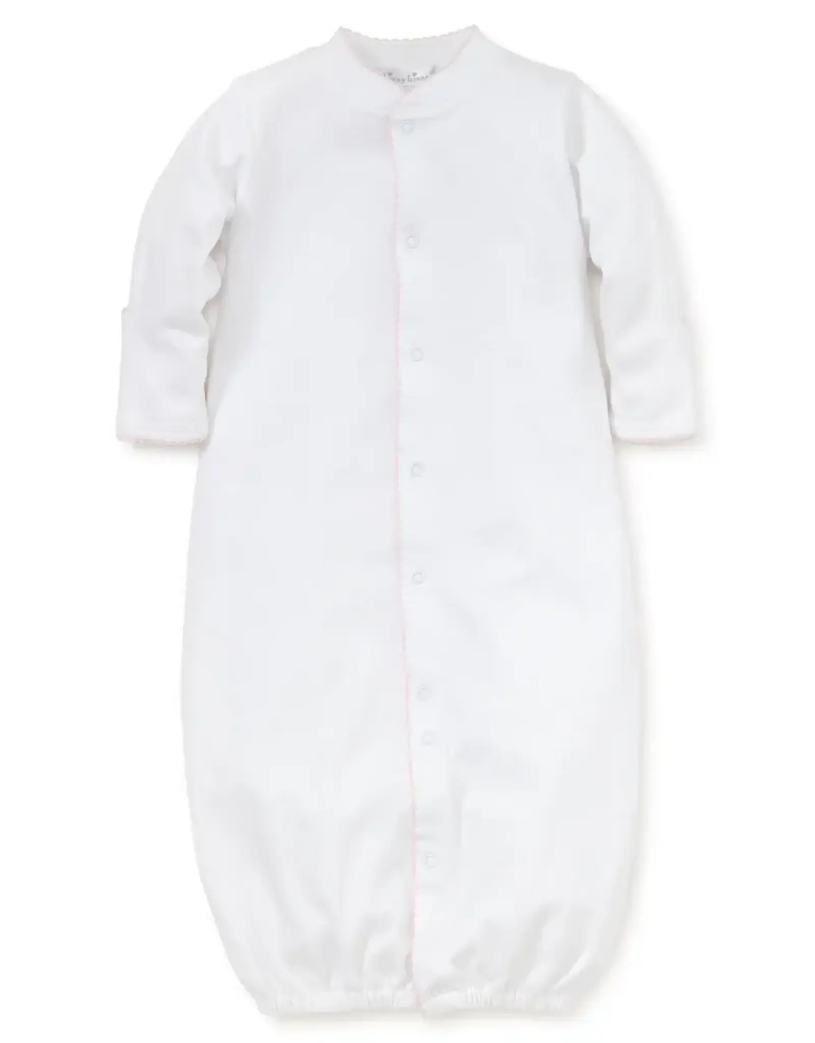 Kissy Kissy White Premier Basics Converter Gown with Pink Trim