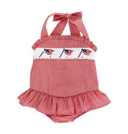 The Bailey Boys Old Glory One Piece Swimsuit With Ruffle