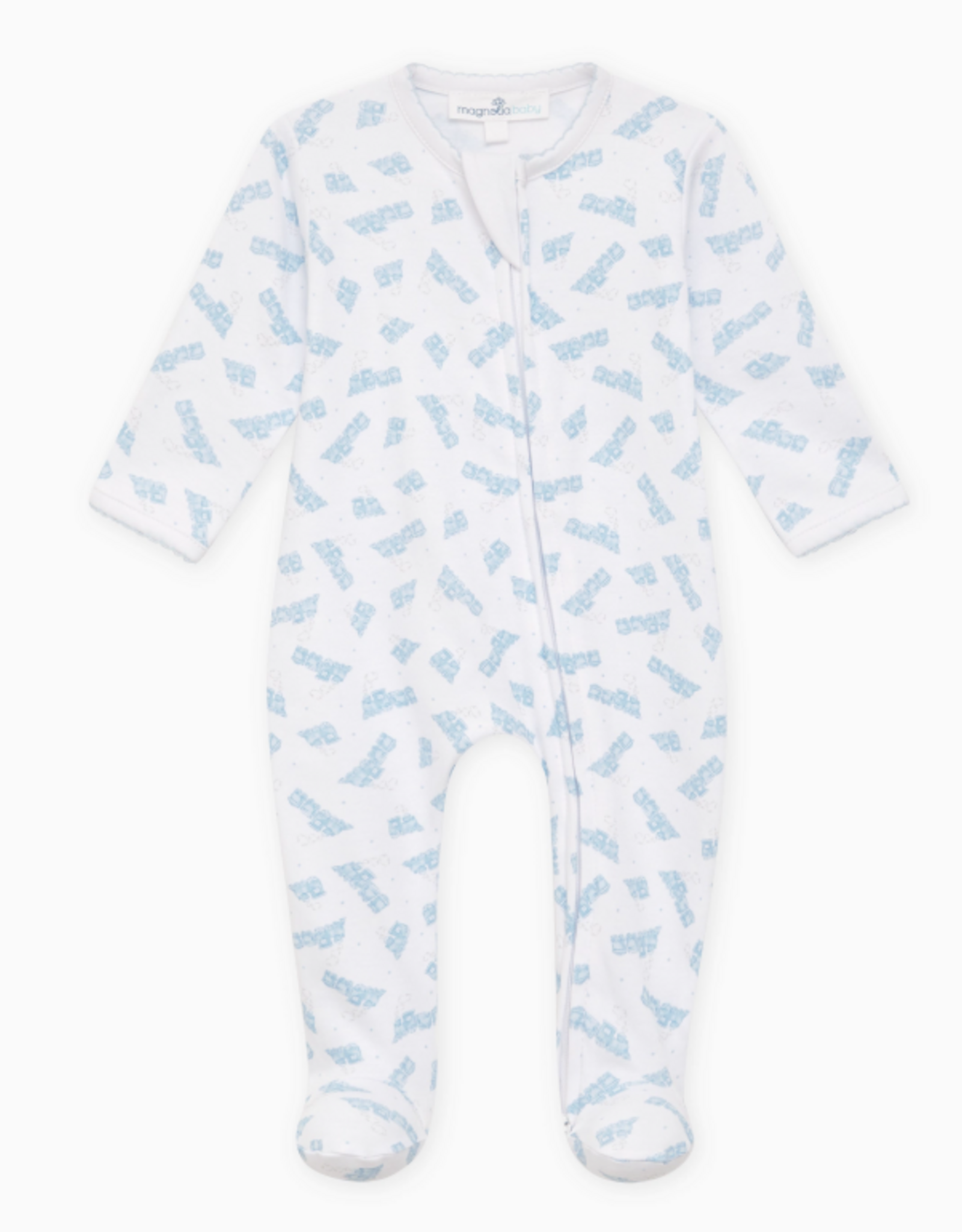 Magnolia Baby Choo Choo Train Print Footie