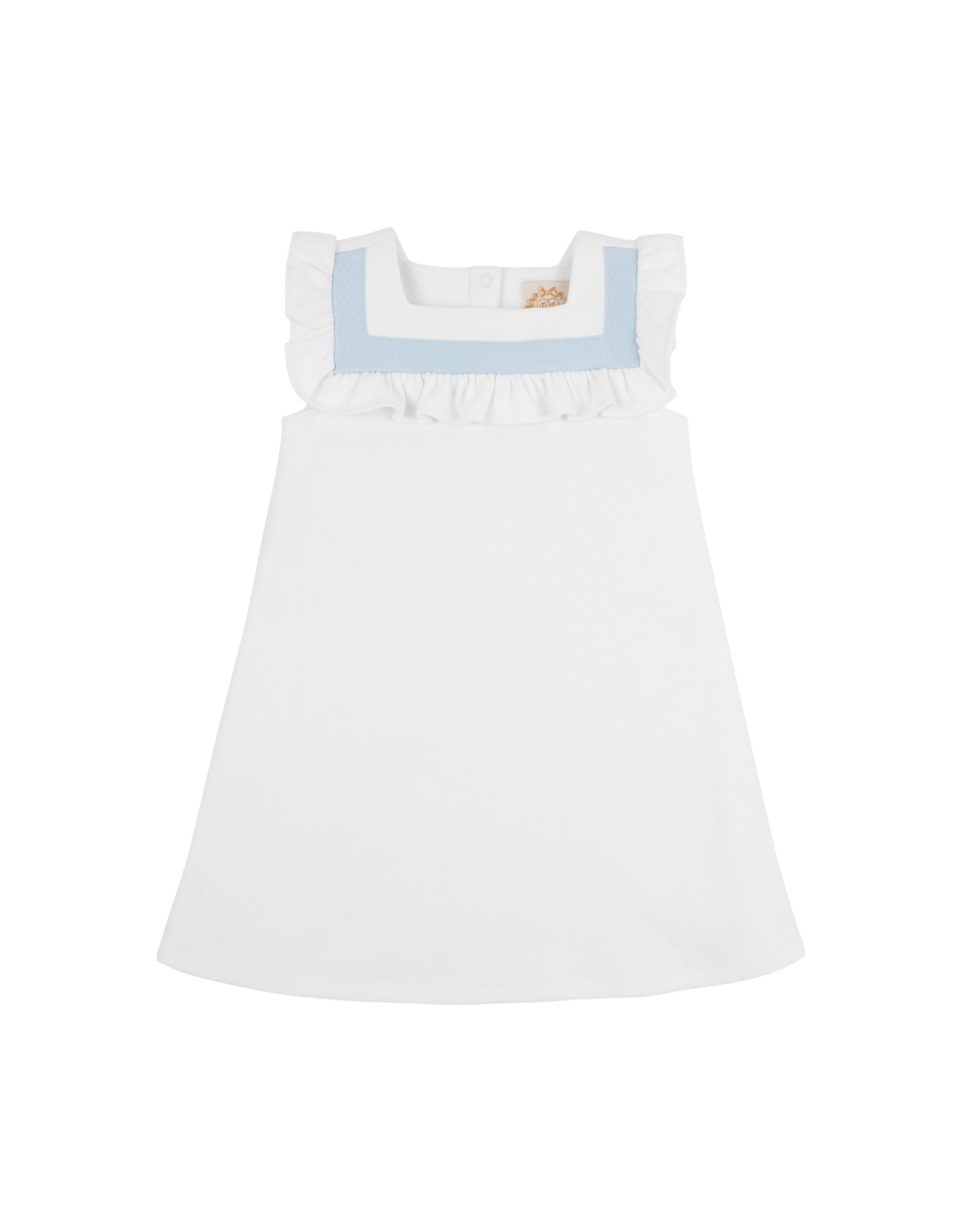 The Beaufort Bonnet Company Darla Dress, Worth Ave White and Buckhead Blue