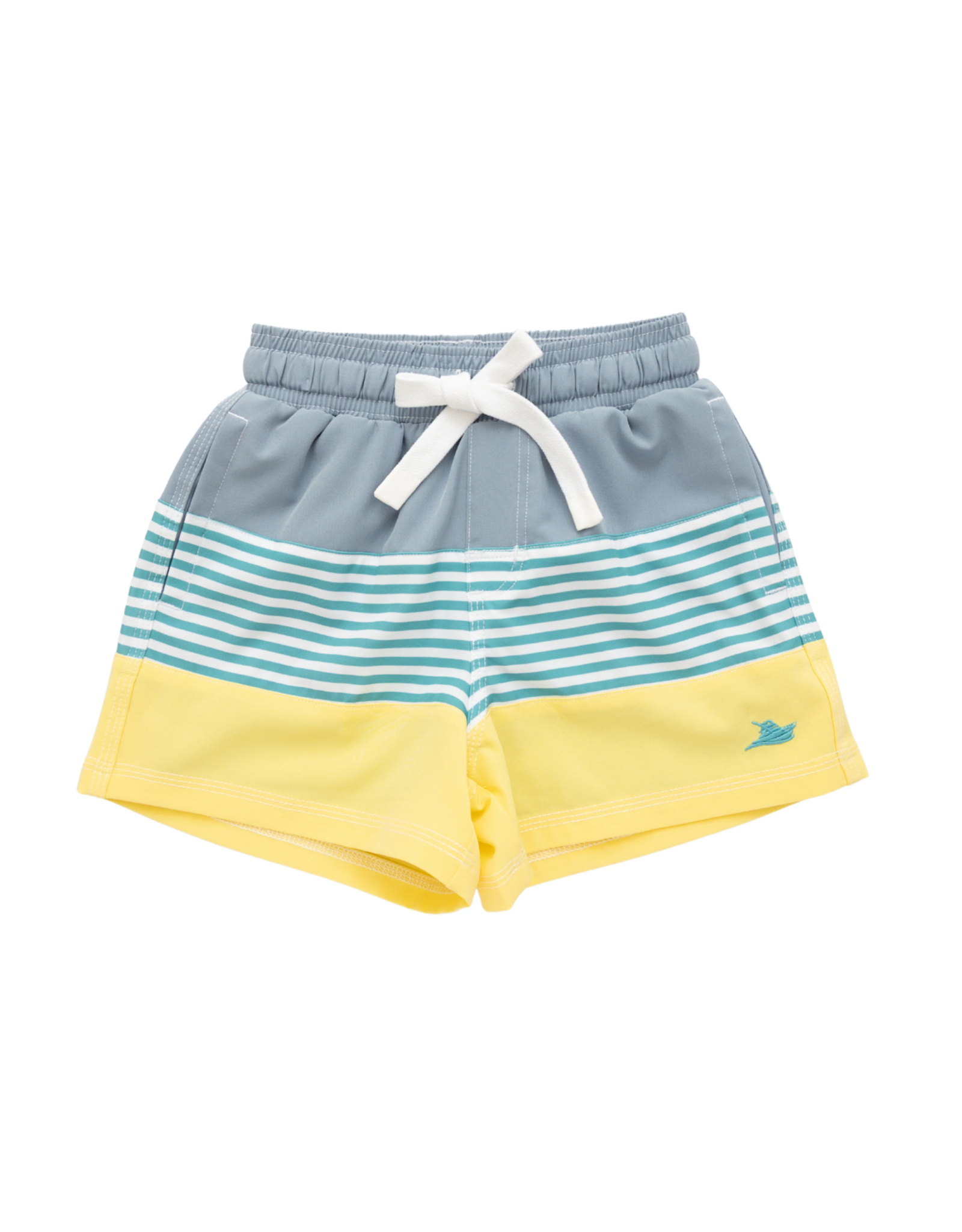 SouthBound Swim Shorts, Yellow Color Block