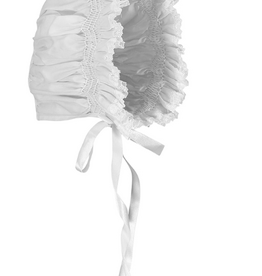 Feltman Brothers Girls White Smocked Lace Bonnet
